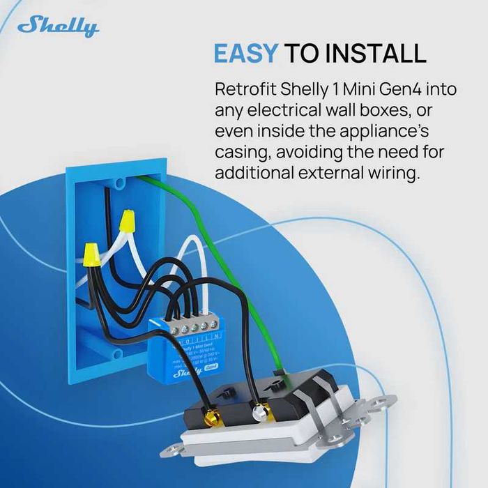 Shelly 1 Mini Gen4 – Matter и Zigbee Превключвател