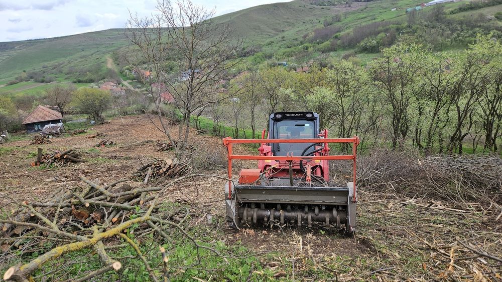 Defrisare terenuri cu freza forestiera