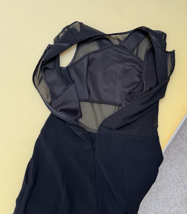 Salopetă eleganta wide leg cu insertii mesh, H&M Studio - XS/S