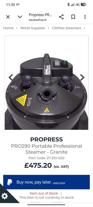 Statie calcat cu aburi profesionala Propress PRO 290