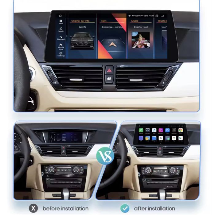 Navigatie Android BMW e90 e91 e92 e93 X1 E84 seria 1 3 E87 Carplay BT