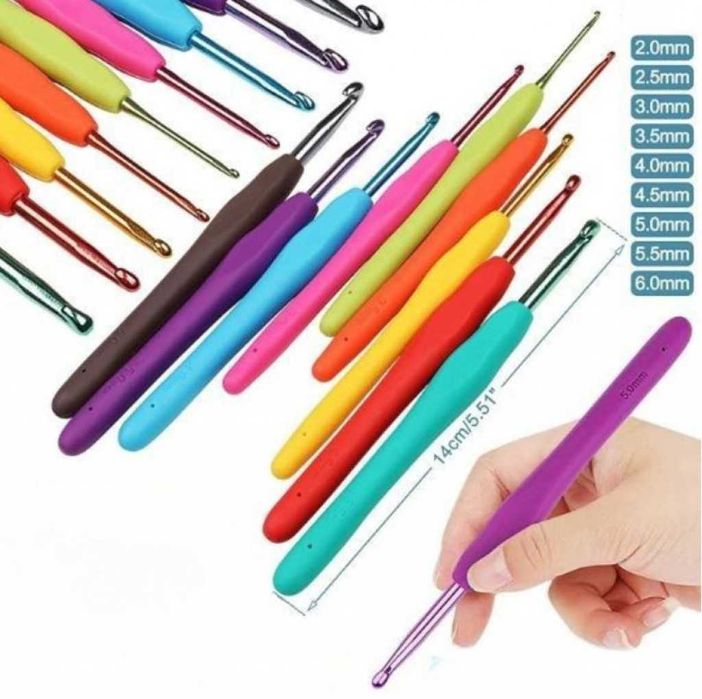 Комплект за плетене 58 части алуминиеви куки за начинаещи и напреднали