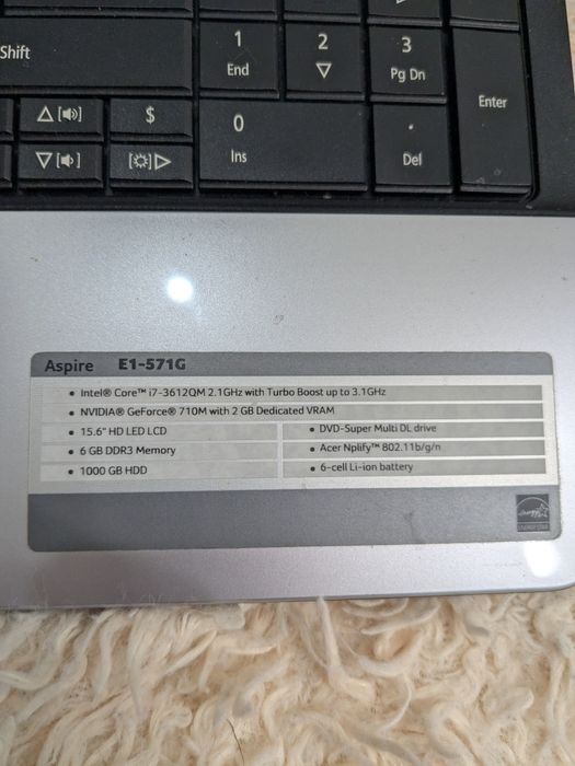 Ноутбук, acer e1 -571g