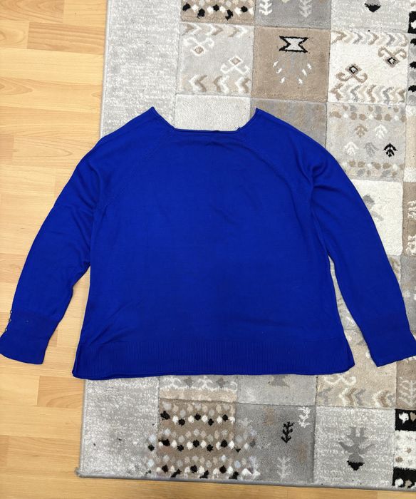 Pulover bleumarin elegant oversized