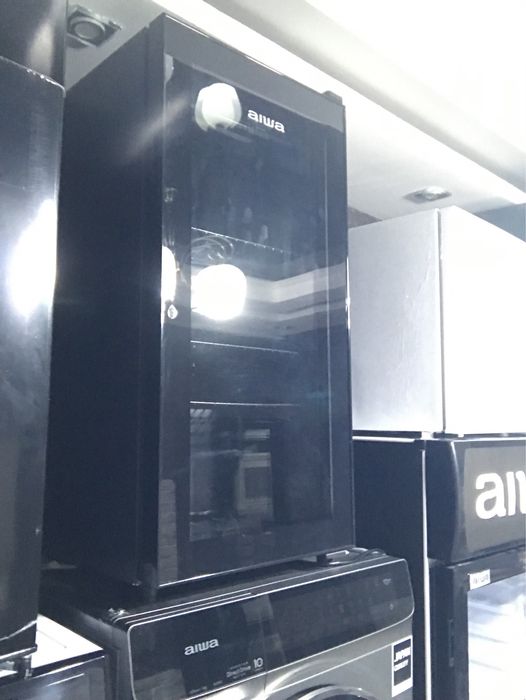 Воздушный холодильник Aiwa Чёрный с Индиго Подсветкой 98 лтр