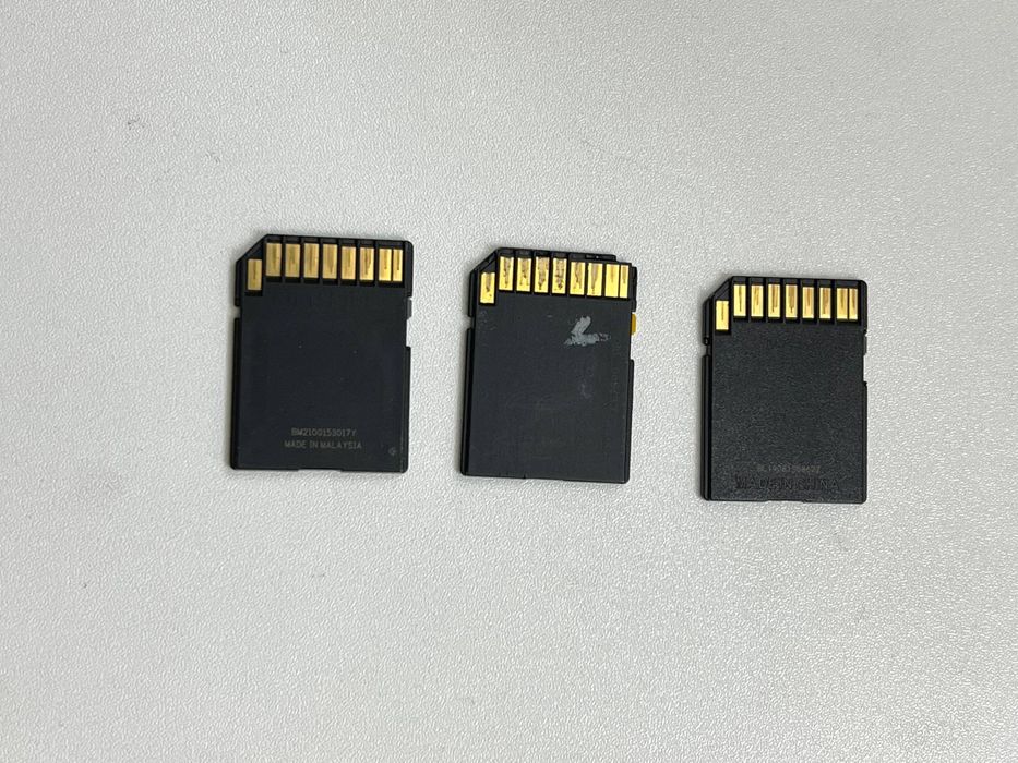 Карты памяти SanDisk и Transcend — 3 штуки (16 GB, 32 GB, 64 GB)
16 b