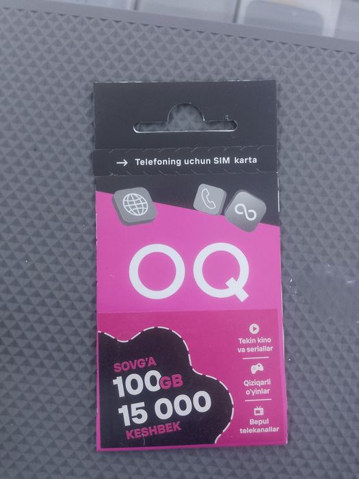 Oq sim karta va boshqa kompaniyalaram bor