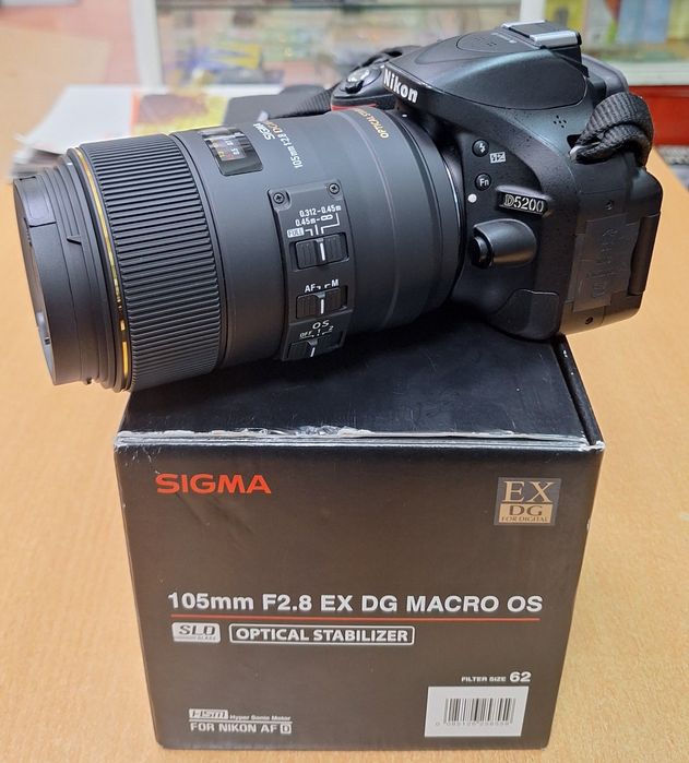 Nikon D5200+Sigma 105mm Macro,for Nikon(новый,Япония,для стоматологов