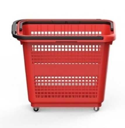 Coșuri supermarket plastic, profesionale Wanzl