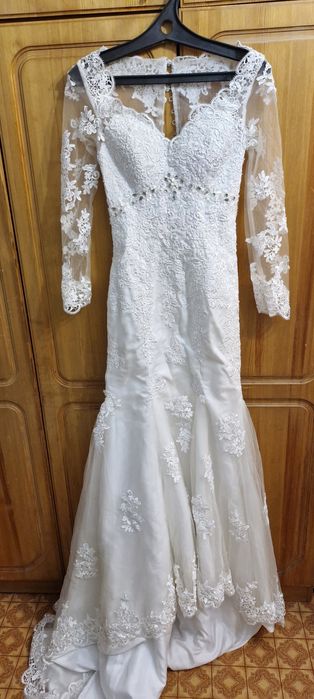 Платье свадебное рыбка со шлейфом