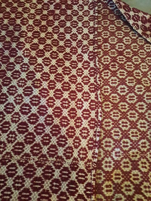 Зелен губер ръчно тъкан.Постелка за легло ръчно тъкана вълнена.Одеал