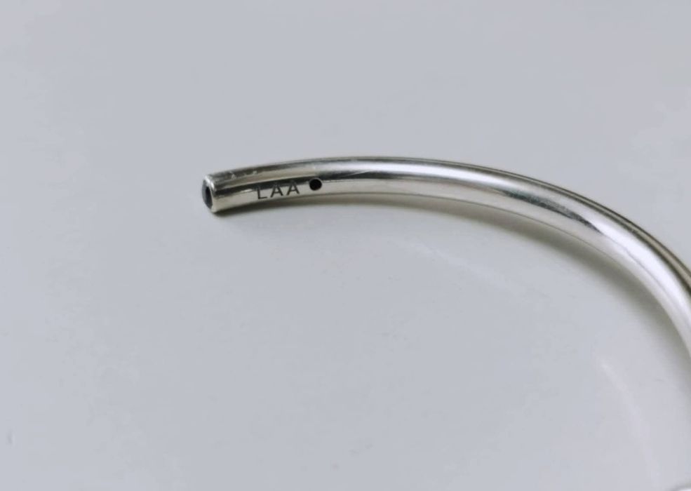 Veche bratara semi fixa din argint de 925, ametist, Trollbeads