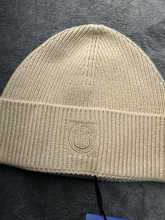 Hugo Blue Xafon tonal logo caciula unisex mix lana culoare bej noua