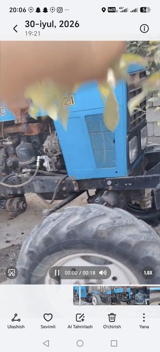 MTZ 82 MTZ80 TRAKTOR SOTILAD Traktor sotiladi Tiraktor radnoy xolatda