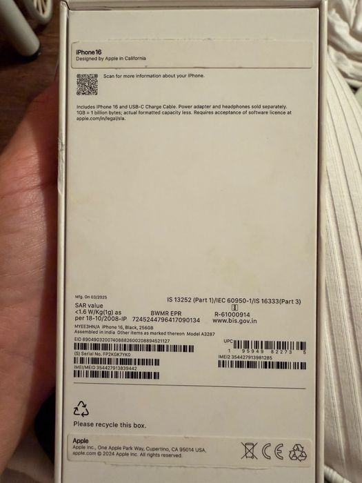 iphone 16 айфон 16 , 256 гигов