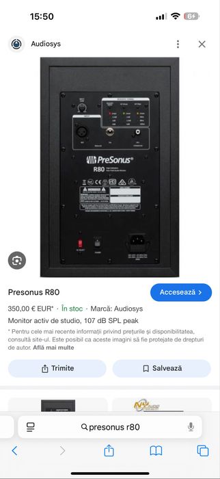 Presonus R 80 Monitor activ sau schimb cu bicicleta