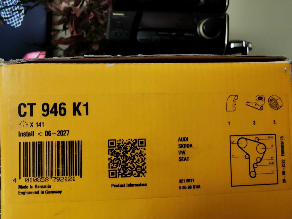 CT946K1 комплект ангренажен ремък Новo Continental