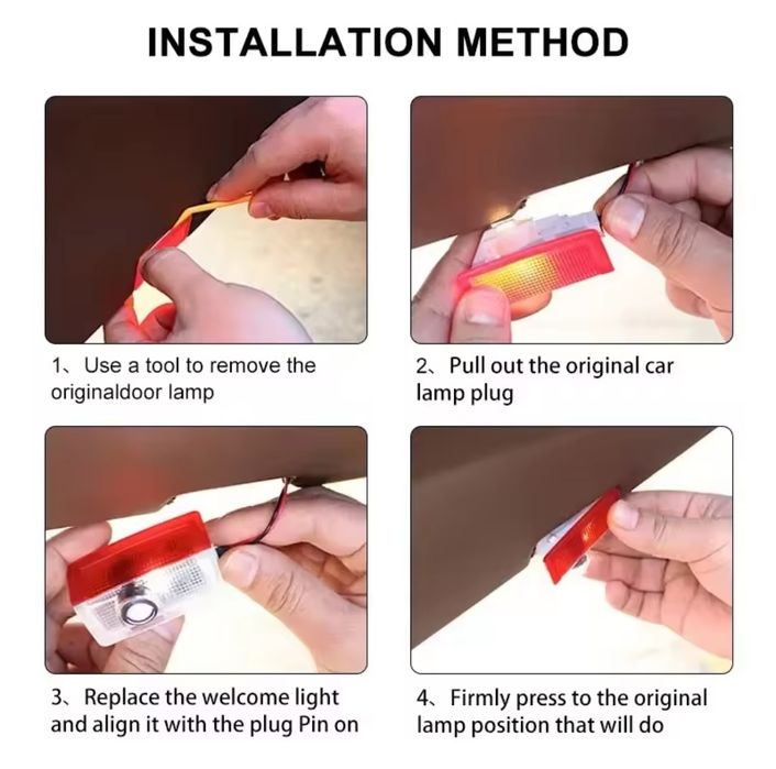 Set 2 lampi led cu proiector logo AMG - Mercedes