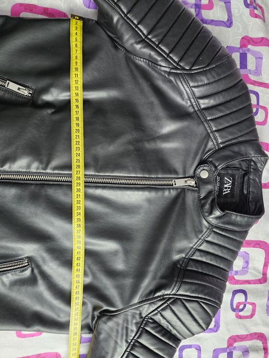 Geaca piele motor ZARA