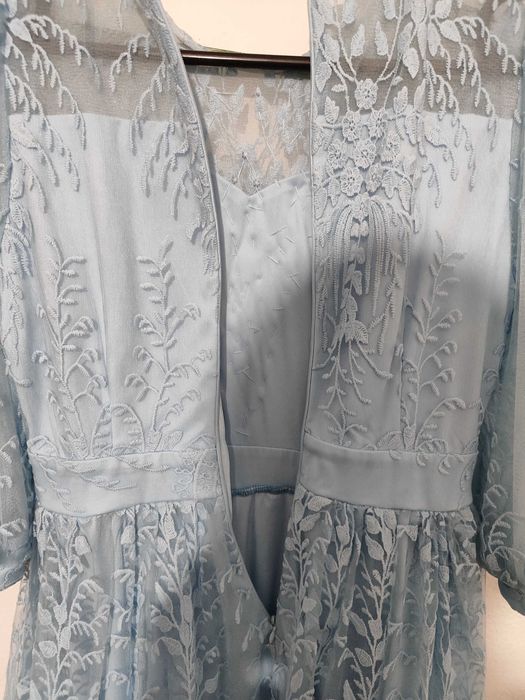 Платье вечернее голубого цвета