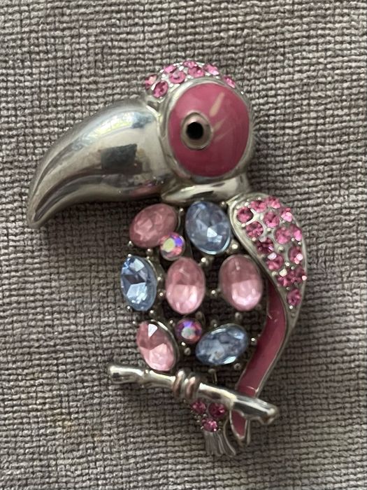 Брошь подарочная попугай