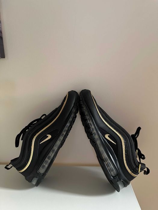 Nike Air Max 97 Black Metallic Gold Нови Оригинални 45