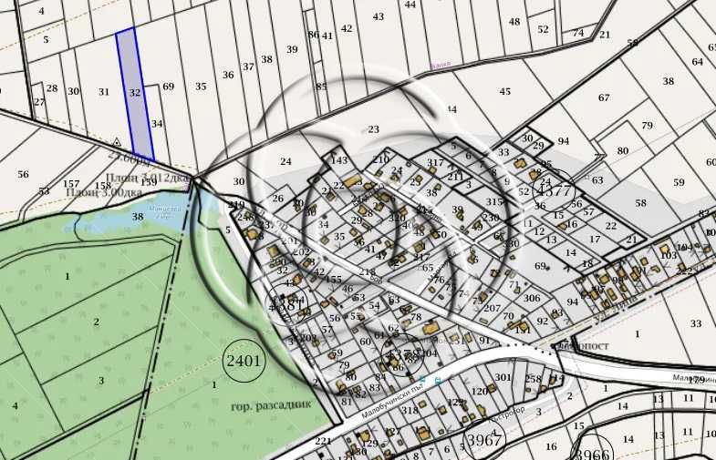 Парцел близо до София и село Иваняне, в Манилов дол