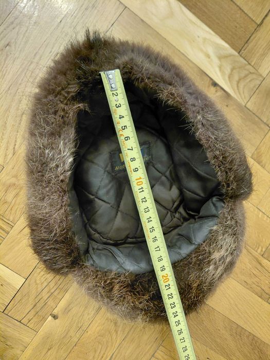 Дамска шапка ушанка косъм от бобър Швеция, Kangol вълнена шапка