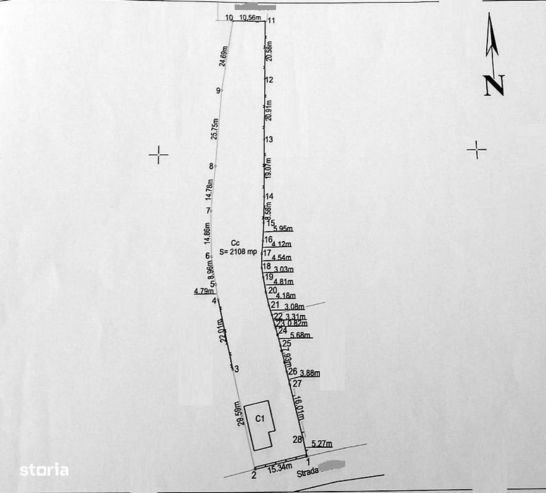 Teren intravilan de 2108 mp, cu casa, zona excelenta, Dambul Rotund