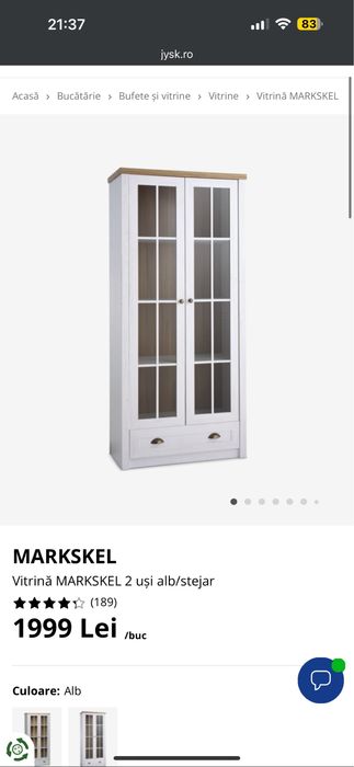 Set Jysk Comoda+Vitrina