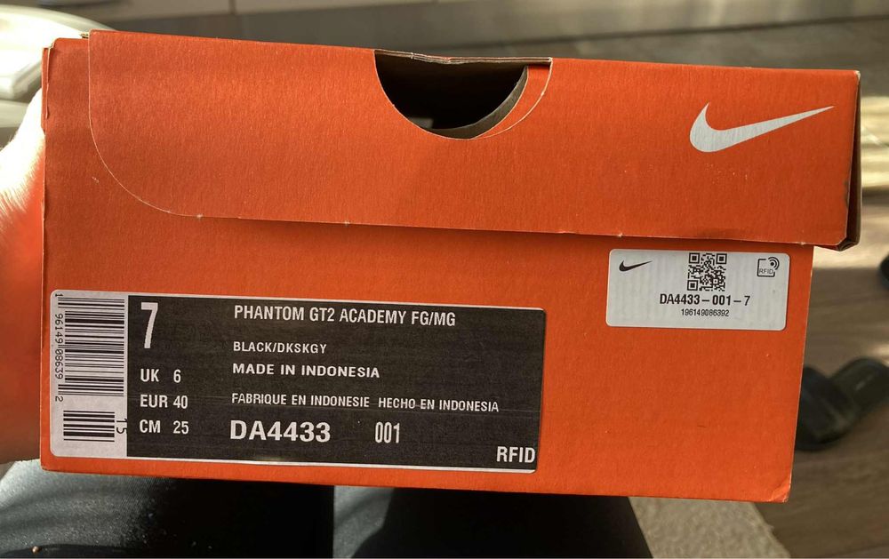 Бутонки NIKE PHANTOM GT2 40 номер