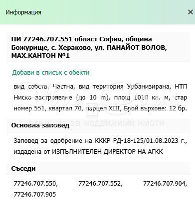 УПИ 1018 кв.м на две тихи улици – подходящ за 2 или 3 къщи, м-т Канто