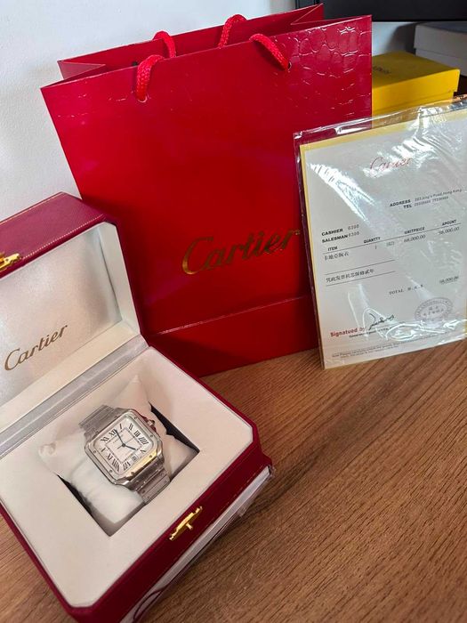 Ceas Cartier alb, nou cu eticheta