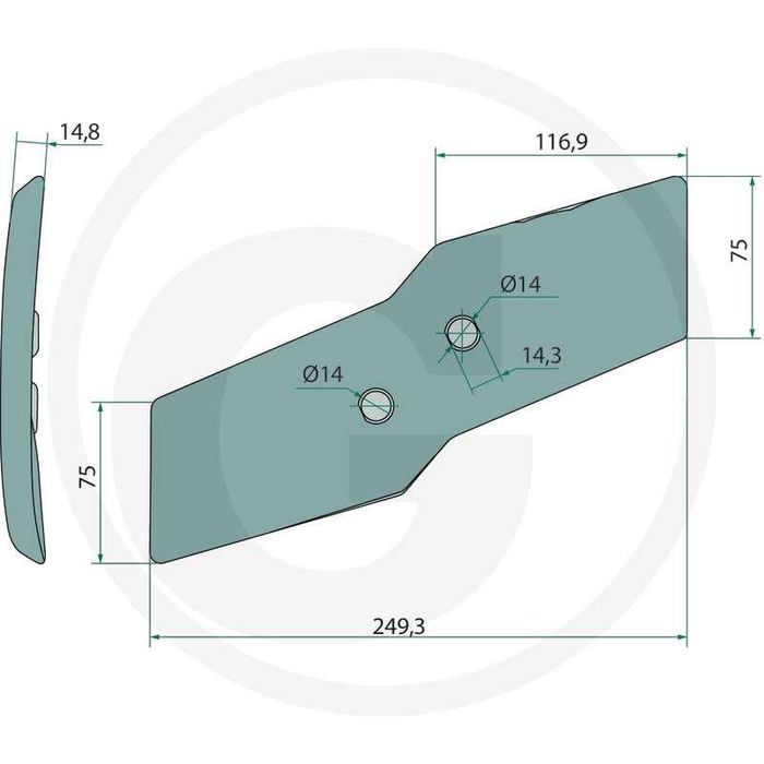 Varf cutit plug Kuhn Huard