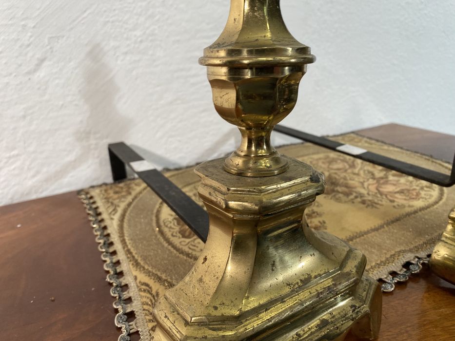 Каминни поставки за ръжени от Месинг и ковано желязо