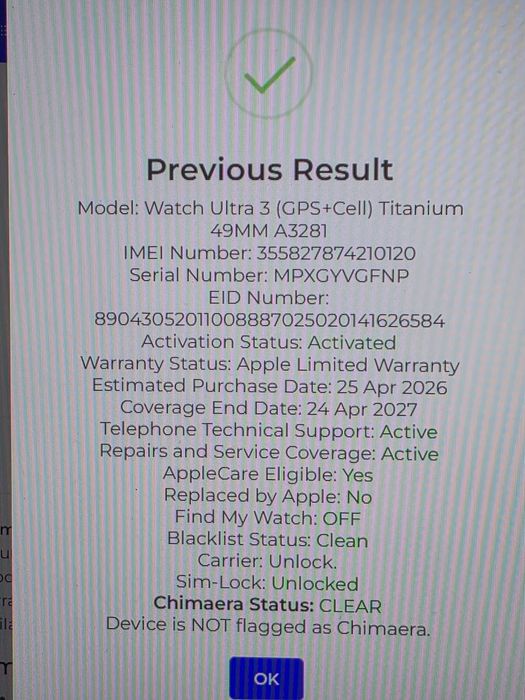 Watch Ultra 3 (GPS+Cell) Titanium 49MM - NOU - doar activat