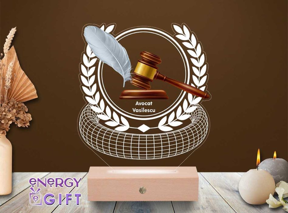 Lampa Led Personalizata – Avocat / Jurist
