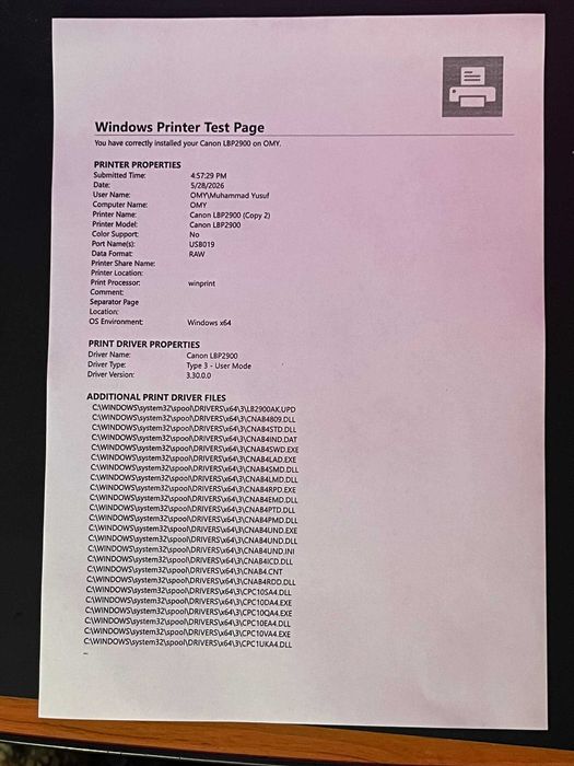 Принтер Canon lbp2900, идеалний, картридж оргинал, 1 йил гарантия