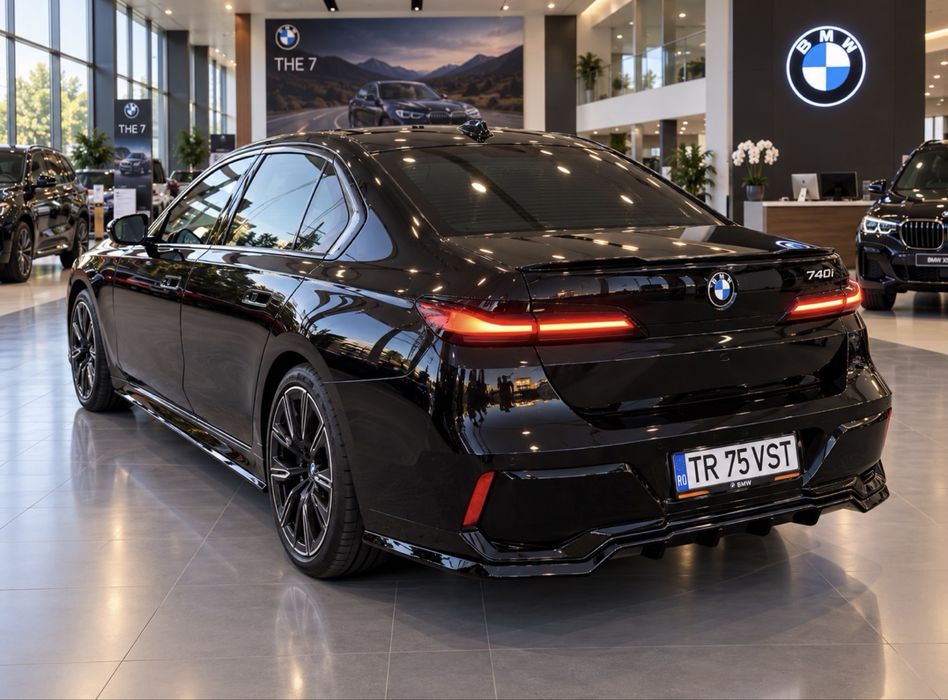 Bmw 740i benzina 2024 TV cinema usi electrice seria7 g70 cu 24.000km schimb variante