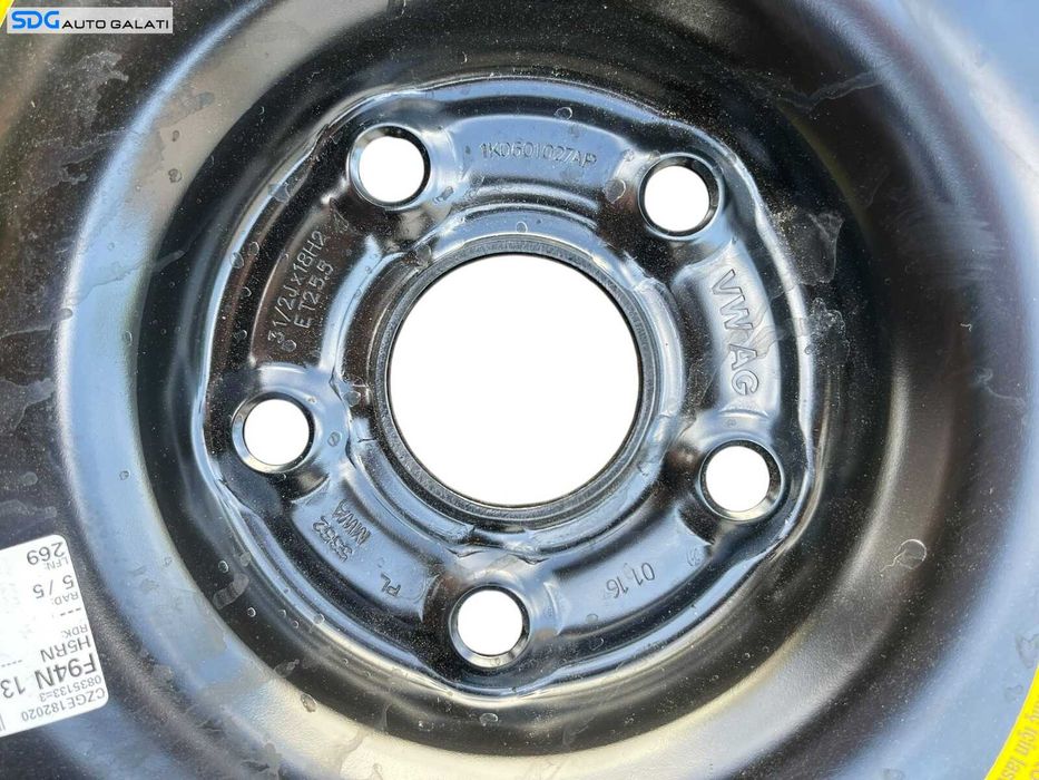 Roata Janta Rezerva Slim T 125 70 18 R18 Skoda Octavia 3 2013 - 2021 Cod 1K0601027AP [B4210]
