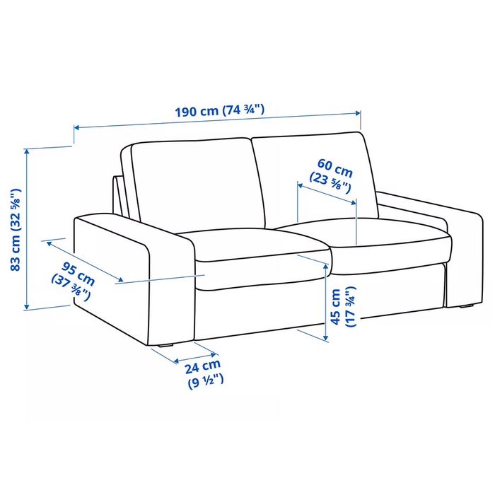 Canapea IKEA KIVIK piele 3 locuri – ca nouă, NEFOLOSITĂ – piele ecologică premium