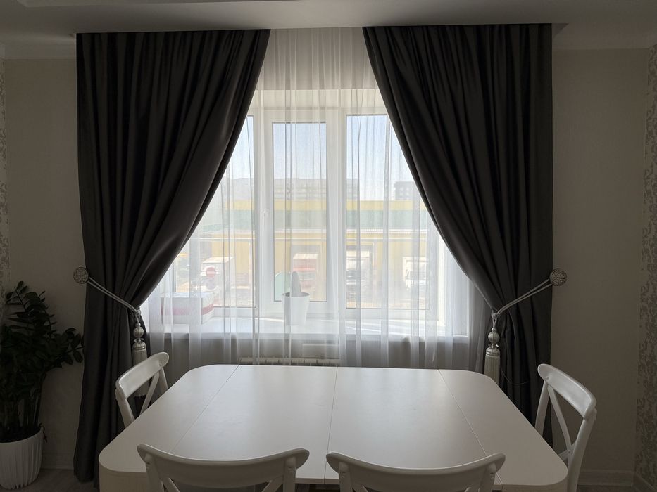 Шторы бэкаут серый