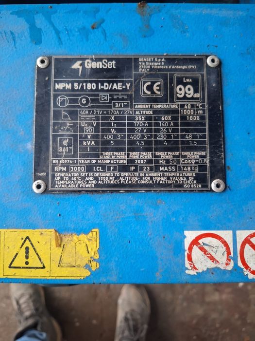 Generator sudura MPM 5/180 I-D/AE-Y