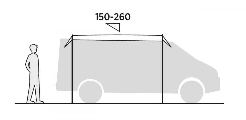 Set Nou Nefolosit Marchiza EasyCamp, 250 x 260 cm +ventuze de prindere