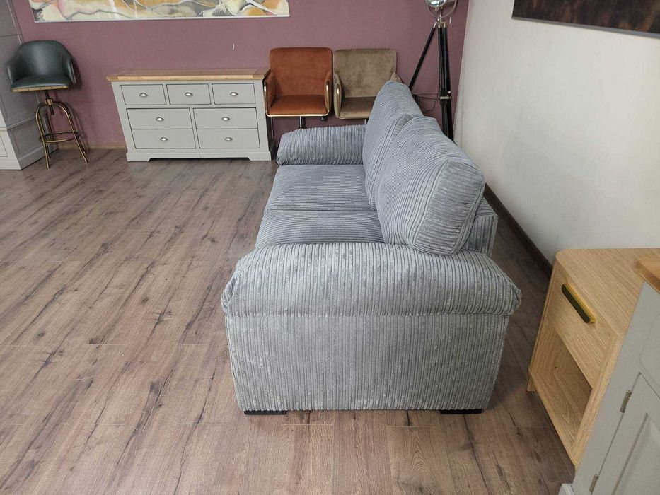 Сив диван от плат с функция сън