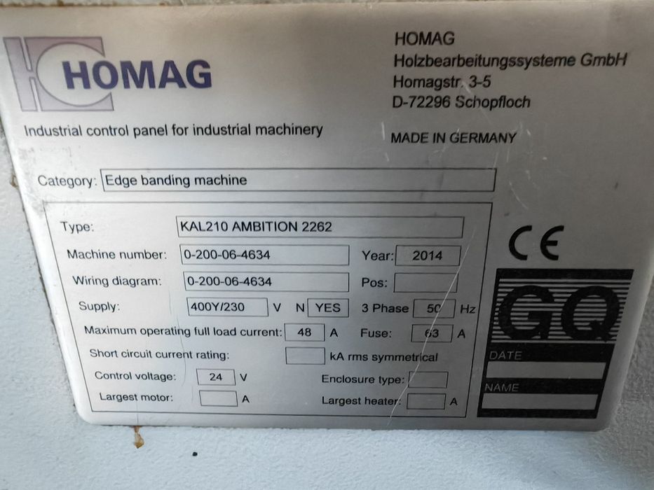 De vânzare mașină de aplicat cant Homag