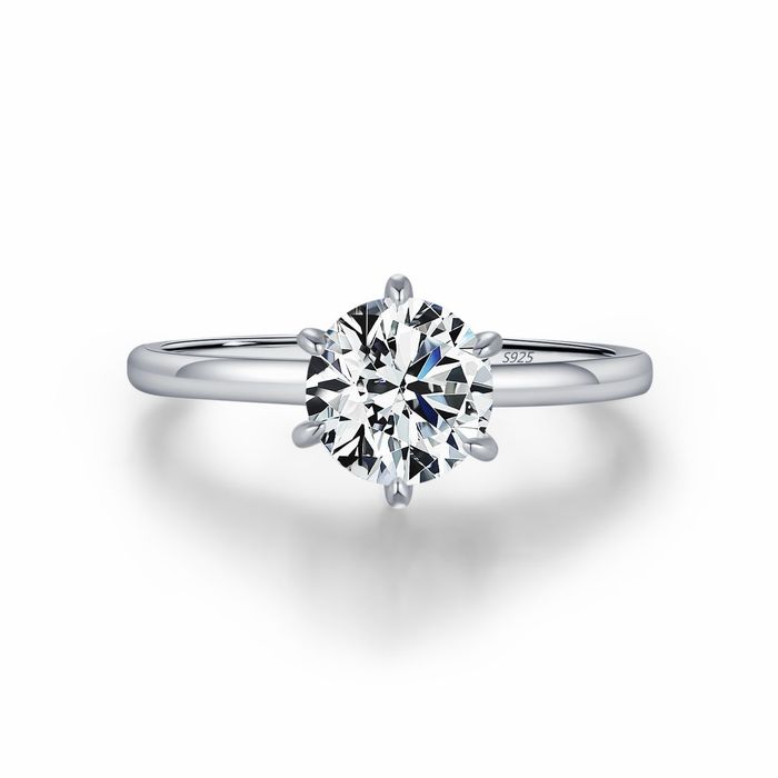 Кольцо-солитер с муассанитом 1.0 ct