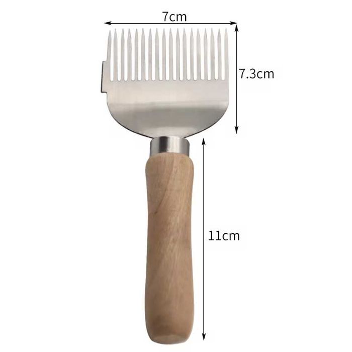 Вилица за разпечатване на пчелни пити с дървена дръжка кошери мед