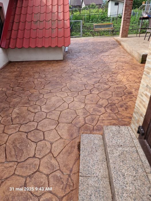 Pavaje curte,beton amprentat,imprimat