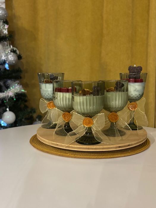 Коледно новогодишни соеви свещи